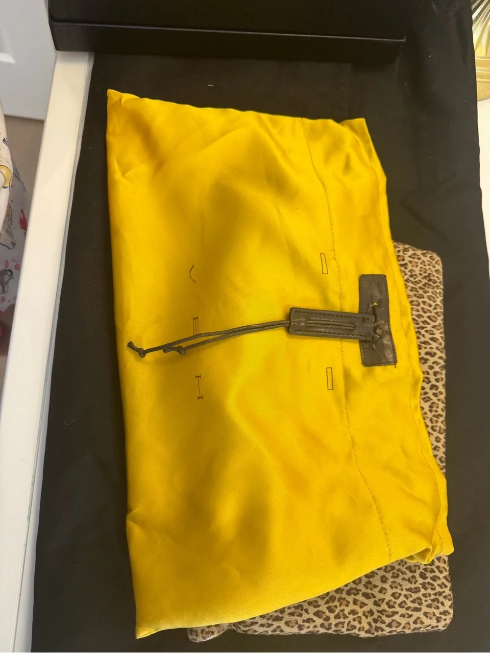 Origami Square First Edition Italian Leopard Hair-On-Hide Clutch